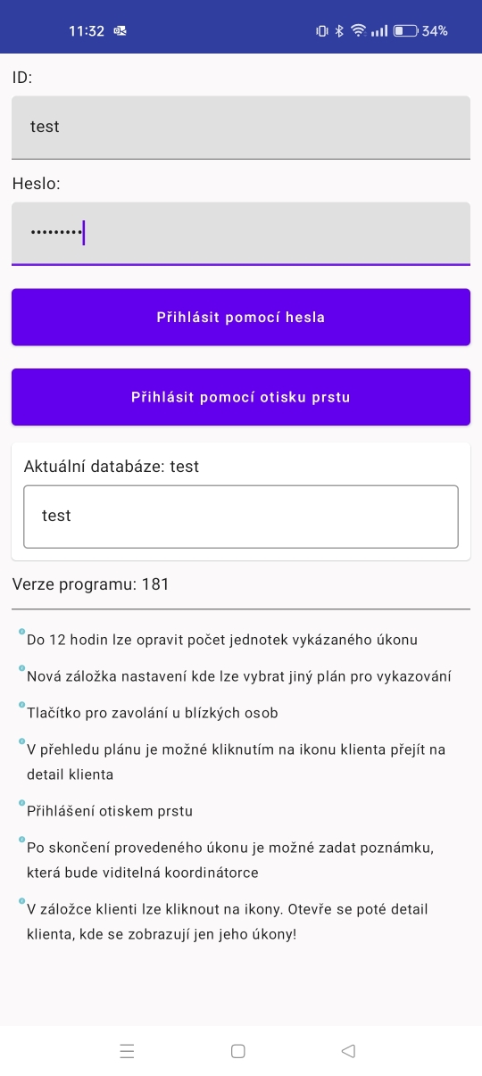 Přihlášení